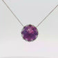 Amethyst Charm Necklace in White Gold Regard Jewelry