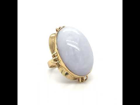 Estate 1960's Lavender Jadeite Jade Ring at Regard Jewelry in Austin, Texas