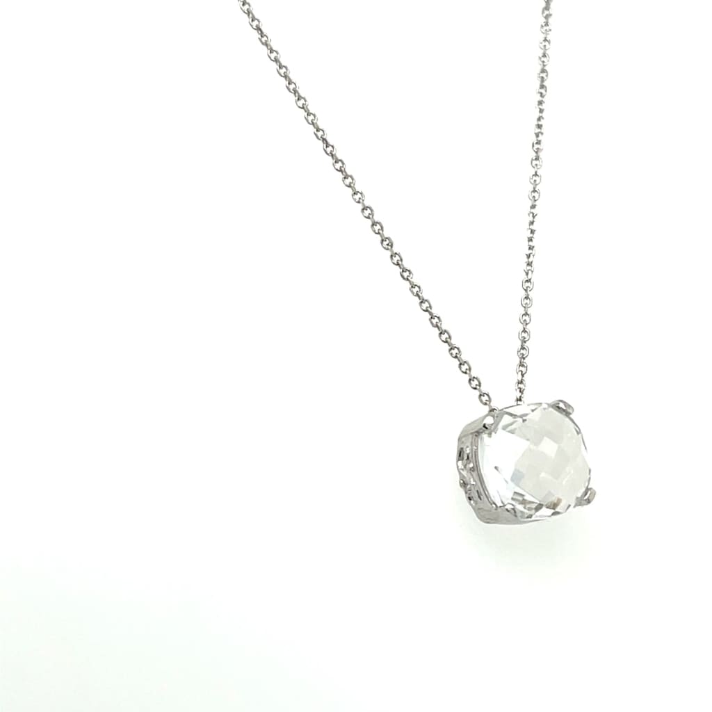 Quartz Necklace 14k White Gold at Regard Jewelry in Austin