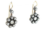 Load image into Gallery viewer, Silver Victorian Cluster Diamond Drop Earrings at Regard
