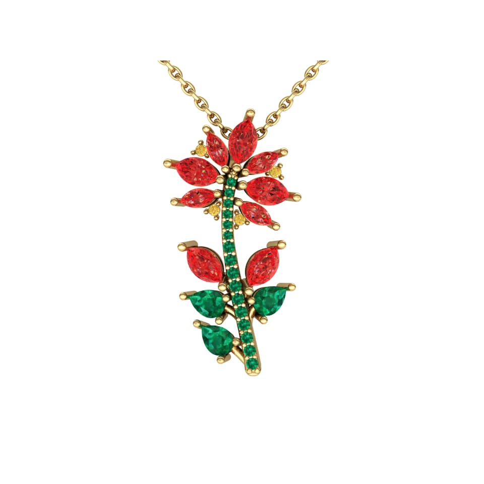 Texas Indian Paintbrush Necklace at Regard Jewelry in Austin