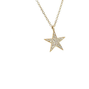 Texas Star 14k Gold and Diamond Necklace at Regard Jewelry