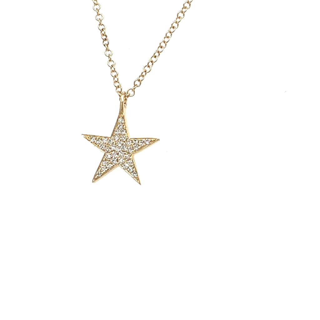 Texas Star 14k Gold and Diamond Necklace at Regard Jewelry