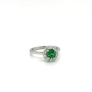 Tsavorite Garnet and Diamond Ring at Regard Jewelry in