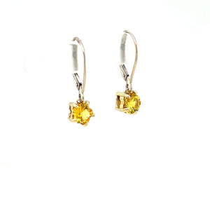 Yellow Sapphire Earrings 14k Yellow and White Gold at Regard