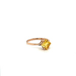 Load image into Gallery viewer, Yellow Sapphire Ring with Diamonds set in 14k Rose Gold at
