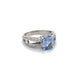 1.28 ct Sapphire Set in 18 K White Gold Ring With .33 cttw Accent Diamonds at Regard Jewelry in Austin, Texas  Regard Jewelry