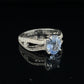 1.28 ct Sapphire Set in 18 K White Gold Ring With .33 cttw Accent Diamonds at Regard Jewelry in Austin, Texas  Regard Jewelry