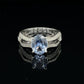 1.28 ct Sapphire Set in 18 K White Gold Ring With .33 cttw Accent Diamonds at Regard Jewelry in Austin, Texas  Regard Jewelry