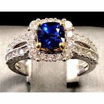 Load image into Gallery viewer, 1.29CT BLUE SAPPHIRE SET IN 14K WHITE GOLD RING IN AUSTIN, TX. - Regard Jewelry
