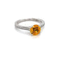 1.35 CT YELLOW SAPPHIRE SET IN 18 KARAT WHITE GOLD WITH IDEAL CUT ACCENT DIAMONDS AT REGARD JEWELRY - Regard Jewelry