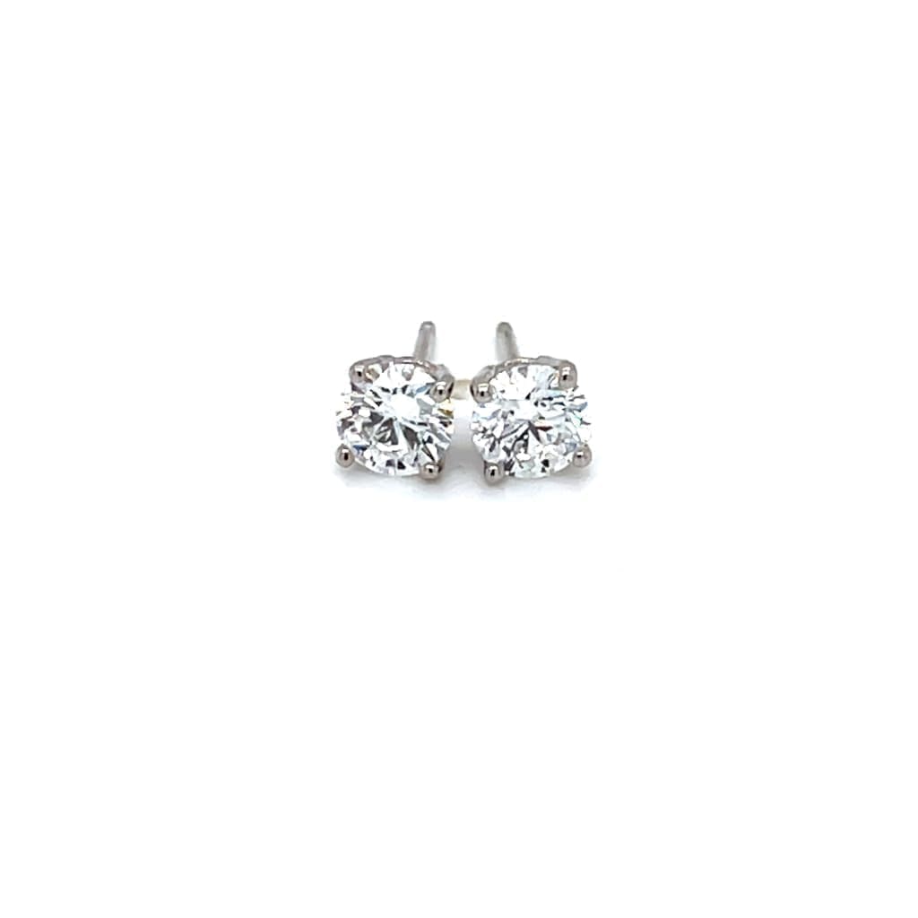 1.48CTTW DIAMOND EARRINGS SET IN 14K WHITE GOLD IN AUSTIN, TX - Regard Jewelry