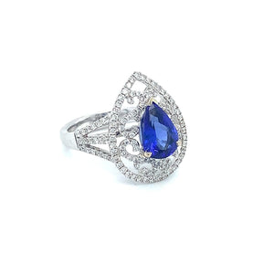 1.81CT TANZANITE RING SET IN 14 WHITE GOLD AT REGARD JEWELRY IN AUSTIN, TEXAS. - Regard Jewelry
