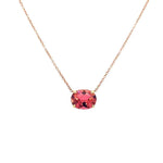 1.98CT PEACH TOURMALINE NECKLACE SET IN 14K YELLOW GOLD AT REGARD JEWELRY IN AUSTIN, TX. - Regard Jewelry