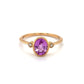 1 CT PINK SAPPHIRE SET IN 14 KARAT ROSE GOLD WITH 2 SMALL DIAMONDS AT REGARD JEWELRY IN AUSTIN, - Regard Jewelry