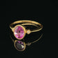 1 CT PINK SAPPHIRE SET IN 14 KARAT ROSE GOLD WITH 2 SMALL DIAMONDS AT REGARD JEWELRY IN AUSTIN, - Regard Jewelry