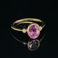 1 CT PINK SAPPHIRE SET IN 14 KARAT ROSE GOLD WITH 2 SMALL DIAMONDS AT REGARD JEWELRY IN AUSTIN, - Regard Jewelry