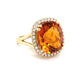 10 CT TOP QUALITY CITRINE WITH IDEAL CUT ACCENT DIAMONDS SET IN A 14 KARAT YELLOW GOLD RING AT - Regard Jewelry