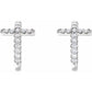 14K 1/4 CTW Diamond Cross Hoop Earrings at Regard Jewelry in Austin, Texas - Regard Jewelry