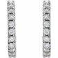 14K 5/8 CTW Diamond French-Set 15 mm Hoop Earrings at Regard Jewelry in Austin, Texas - Regard Jewelry