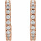14K 5/8 CTW Diamond French-Set 15 mm Hoop Earrings at Regard Jewelry in Austin, Texas - Regard Jewelry