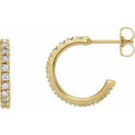Load image into Gallery viewer, 14K 5/8 CTW Diamond French-Set 15 mm Hoop Earrings at Regard Jewelry in Austin, Texas - Regard Jewelry
