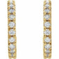 14K 5/8 CTW Diamond French-Set 15 mm Hoop Earrings at Regard Jewelry in Austin, Texas - Regard Jewelry
