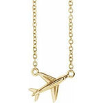 Load image into Gallery viewer, 14K Airplane Necklace at Regard Jewelry in Austin, Texas - Regard Jewelry
