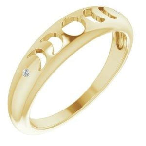 14K Diamond Moon Phase Ring at Regard Jewelry in Austin, Texas - Regard Jewelry
