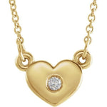 Load image into Gallery viewer, 14K Gold .03 CTW Diamond Heart 16&quot; Necklace at Regard Jewelry in Austin, Texas - Regard Jewelry
