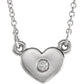 14K Gold .03 CTW Diamond Heart 16" Necklace at Regard Jewelry in Austin, Texas - Regard Jewelry