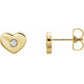 14K Gold .06 CTW Diamond Heart Earrings at Regard Jewelry in Austin, Texas - Regard Jewelry