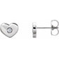 14K Gold .06 CTW Diamond Heart Earrings at Regard Jewelry in Austin, Texas - Regard Jewelry