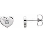 Load image into Gallery viewer, 14K Gold .06 CTW Diamond Heart Earrings at Regard Jewelry in Austin, Texas - Regard Jewelry

