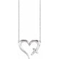 14K Gold 22x18.4 mm Heart with Cross 18 In Necklace at Regard Jewelry in Austin, Texas - Regard Jewelry