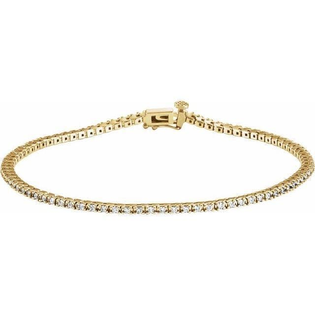 14K Gold 7/8 CTW Diamond Line 7 1/4" Bracelet at Regard Jewelry in Austin, Texas - Regard Jewelry