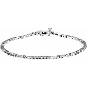 14K Gold 7/8 CTW Diamond Line 7 1/4" Bracelet at Regard Jewelry in Austin, Texas - Regard Jewelry