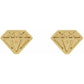 14K Gold 8.7x6.5 mm Tiny Diamond Earrings at Regard Jewelry in Austin, Texas - Regard Jewelry