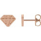14K Gold 8.7x6.5 mm Tiny Diamond Earrings at Regard Jewelry in Austin, Texas - Regard Jewelry