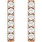 14K Gold and Diamond Bar Earrings at Regard Jewelry in Austin, Texas - Regard Jewelry