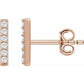 14K Gold and Diamond Bar Earrings at Regard Jewelry in Austin, Texas - Regard Jewelry
