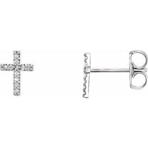 14K Gold and Diamond Cross Earrings at Regard Jewelry in Austin, Texas - Regard Jewelry