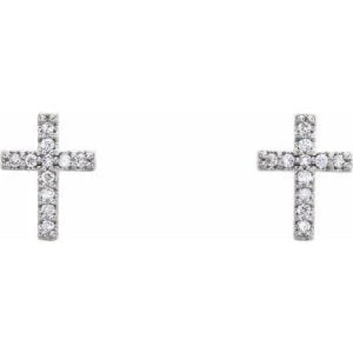 14K Gold and Diamond Cross Earrings at Regard Jewelry in Austin, Texas - Regard Jewelry