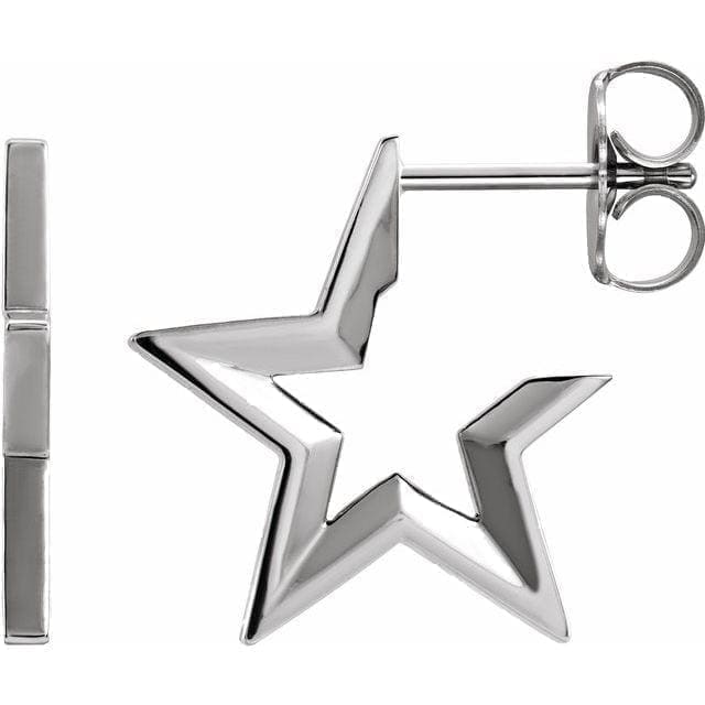 14K Gold Star Hoop Earrings at Regard Jewelry in Austin, Texas - Regard Jewelry