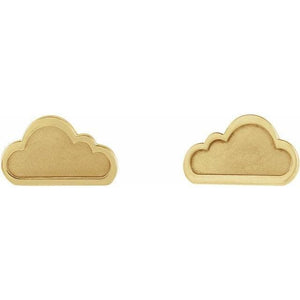 14K Gold Tiny Cloud Earrings at Regard Jewelry in Austin, Texas - Regard Jewelry