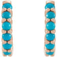 14K Gold Turquoise Hinged Hoop Earrings at Regard Jewelry in Austin, Texas - Regard Jewelry