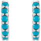 14K Gold Turquoise Hinged Hoop Earrings at Regard Jewelry in Austin, Texas - Regard Jewelry