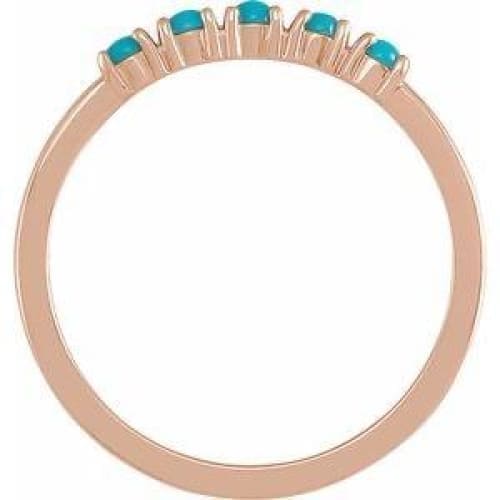 14K Gold Turquoise Stackable Ring At Regard Jewelry in Austin, Texas - Regard Jewelry