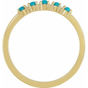 14K Gold Turquoise Stackable Ring At Regard Jewelry in Austin, Texas - Regard Jewelry