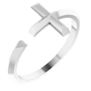 14K Rose Negative Space Cross Ring at Regard Jewelry in Austin, Texas - Regard Jewelry